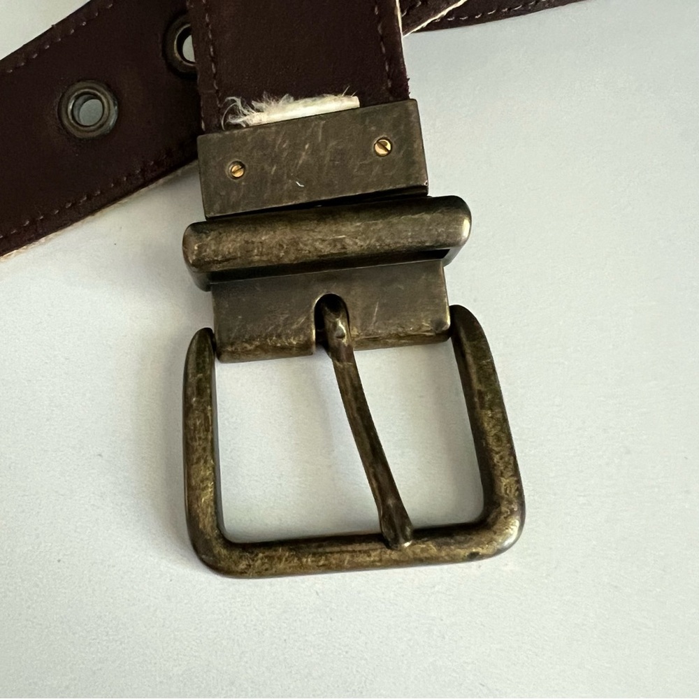 VINTAGE Leather Fabric Reversible Belt - Picture 6 of 7